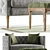 Vanves Chesterfield Settee
Letellier Wood Bench
Seidenberg Green Area Rug 3D model small image 2