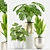 Botanical Bliss: Philodendron, Palm, and Monstera Set 3D model small image 1