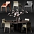 Modern Elegance: Seattle Armchair & Kensington Table 3D model small image 1