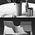 Modern Elegance: Seattle Armchair & Kensington Table 3D model small image 3