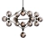 Sleek Modo Chandelier, Black Smoke 3D model small image 1