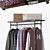 Heavy-Duty Garment Rack 3D model small image 2