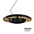 Solar Eclipse Chandelier: Artistic Illumination 3D model small image 1