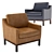 Dale Leather Armchair: Stylish Comfort for Any Space 3D model small image 1