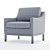 Dale Leather Armchair: Stylish Comfort for Any Space 3D model small image 3