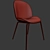 Modern Beetle Dining Chair Set with Parquet Design 3D model small image 2