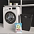 Ultimate Laundry Set: Samsung Washer, Panasonic Iron, IKEA Algot Rack, Knarra Laundry Basket, and More 3D model small image 2