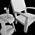 Reclaimed Boat Wood Armchair 3D model small image 3