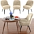 375 Dining Chair & Vince Table: Perfectly Proportioned Parquet Set 3D model small image 1