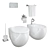 Villeroy & Boch Aveo Toilet/Bidet Set 3D model small image 1