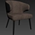 Elegant Aston Lounge Chair with Parquet 3D model small image 2