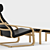 ErgoFlex Bentwood Recliner 3D model small image 3