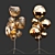 Gold Ball Stand Chandelier 3D model small image 4