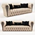 Turri Mayfair Classic Sofa - Luxury Elegance 3D model small image 1