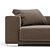 Sleek Corner Sofa 3D model small image 3