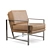 Bronze Metal Frame West Elm Chair 3D model small image 1