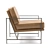 Bronze Metal Frame West Elm Chair 3D model small image 2