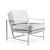 Bronze Metal Frame West Elm Chair 3D model small image 3