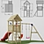 Blue Rabbit Children's Kiosk Playground 3D model small image 3
