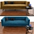 Elegant Chealsea Sofa Set 3D model small image 1