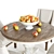 Vintage Trestle Dining Set 3D model small image 3