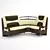 Versatile Kitchen Sofa 3D model small image 1