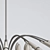 Aretha Suspension Light - Classic Elegance in Chrome and Black 3D model small image 3