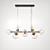 Gleaming Glass Orb Chandelier 3D model small image 3