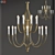 Luxurious Chateau Brass Chandelier 3D model small image 1