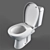 Modern Keramag Renova Floor Toilet 3D model small image 1