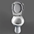 Modern Keramag Renova Floor Toilet 3D model small image 2