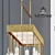 Kelly Wearstler Halcyon Linear Pendant - 6 Light Brass Chandelier 3D model small image 2