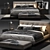 Luxurious Minotti Andersen Quilt Bed 3D model small image 1