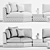 Longhi Sofa SONEN W 574: Italian Elegance 3D model small image 3