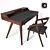 Kanji Convertible Chair Desk 3D model small image 1