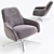 Elegant Swivel Chair Serena 3D model small image 1