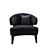 Elegant Minotti Aston Armchair Set 3D model small image 2