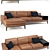 Cana Leather Sectional: Luxurious Comfort in Premium Vray Leather 3D model small image 2