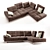 Modern Italian Sofa - Privè 3D model small image 1