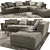 Luxurious Luis Sofa: B&B Italia 3D model small image 1