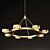 Elegant Montesquieu Round Chandelier 3D model small image 1