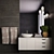 Sleek Bathroom Furniture Set 3D model small image 1