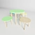 Modern Kids Play Table 3D model small image 1
