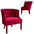 Begonia Accent Chair - Brabbu 3D model small image 1