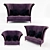 Luxurious Lagerfeld Sofa: Iconic Elegance 3D model small image 1