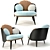 Nubilo Colors Armchair: Modern & Vibrant Addition to Any Space 3D model small image 1