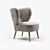 GUBBO Armchair: Modern Comfort & Style 3D model small image 2