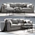 Otium Sofa by Antonio Citterio 3D model small image 1