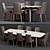 Stylish Combo: Table & Chairs (by Misuraemme) 3D model small image 1