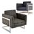  Sleek Milo Baughman Modern Sofa 3D model small image 1